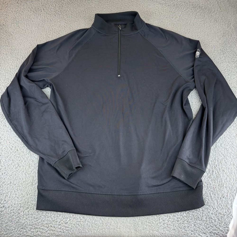 FootJoy‎ FJ Sweater Mens Large Black Performance 1/4 Zip Golf Pullover Ruby Hill